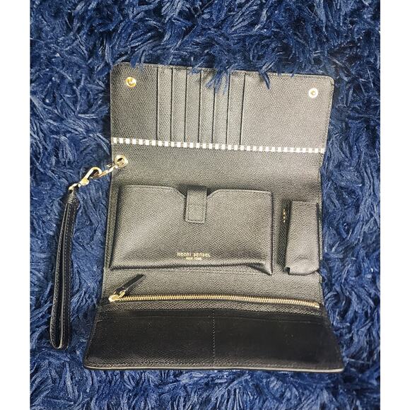 Henri Bendel Uptown Wristlet Credit Cards Organizer Wallet Clutch, black - Picture 3 of 8